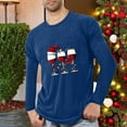 thumbnail image 1 of gbyLJF Men's Long Sleeve T-shirt Christmas Printed Round Neck Top Lightweight Casual Comfy Sweatshirt, 1 of 4