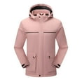 thumbnail image 1 of gbyLJF Men's Outdoor Windbreaker Zippered Pocket Jacket for Hiking Travel Men Waterproof Hooded Work Coat Winter Mens Ski Jacket, 1 of 6