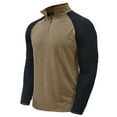 thumbnail image 1 of gbyLJF Men's Quarter Zip Sweatshirt Lightweight Long Sleeved High Neck Top Color Matching Half Open Pullover Shirts, 1 of 7