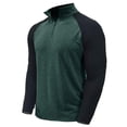 thumbnail image 1 of gbyLJF Men's Quarter Zip Sweatshirt Lightweight Long Sleeved High Neck Top Color Matching Half Open Pullover Shirts, 1 of 7