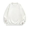 thumbnail image 1 of gbyLJF Men's Winter Sportswear Solid Color Round Neck Hoodie with Tapered Sleeves Large-sized Long Sleeve Pullover Sweatshirt, 1 of 8