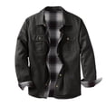 thumbnail image 1 of gbyLJF Men's Workwear Jackets Long Sleeve Double Pockets Turndown Collar Tops Coats Casual Button Down Blouse Cardigan, 1 of 7