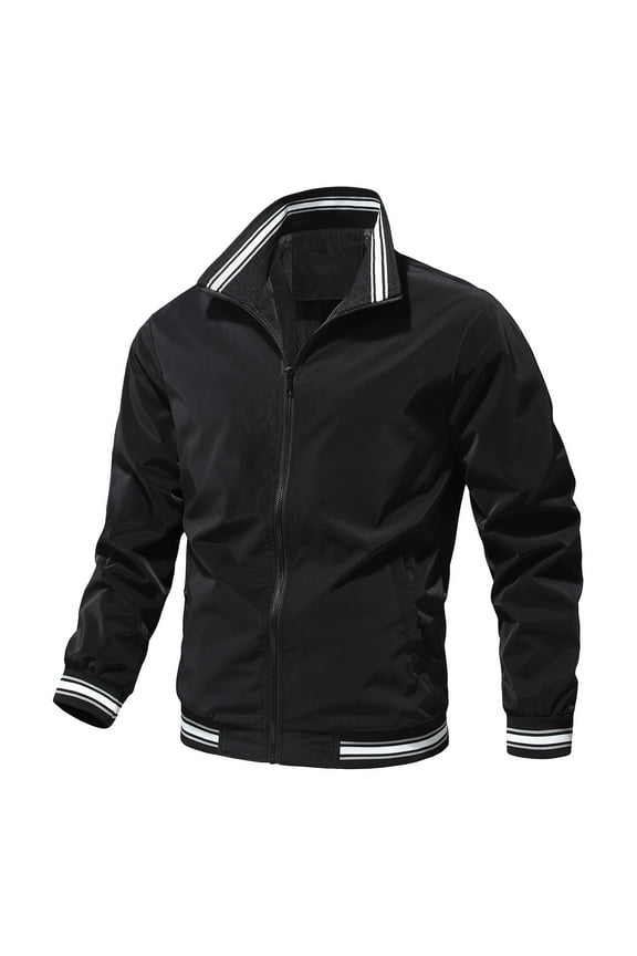 Mens Lightweight Jacket Fashion Fall Bomber Jackets Softshell Windproof Windbreakers Hipster Varsity Jackets Sports Coats