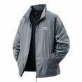 thumbnail image 1 of gbyLJF Mens Thin Hiking Jackets Spring Long Sleeve Quick-drying Sun Protective Jacket Full Zip Casual Tops Coats with Zipper Pockets, 1 of 8