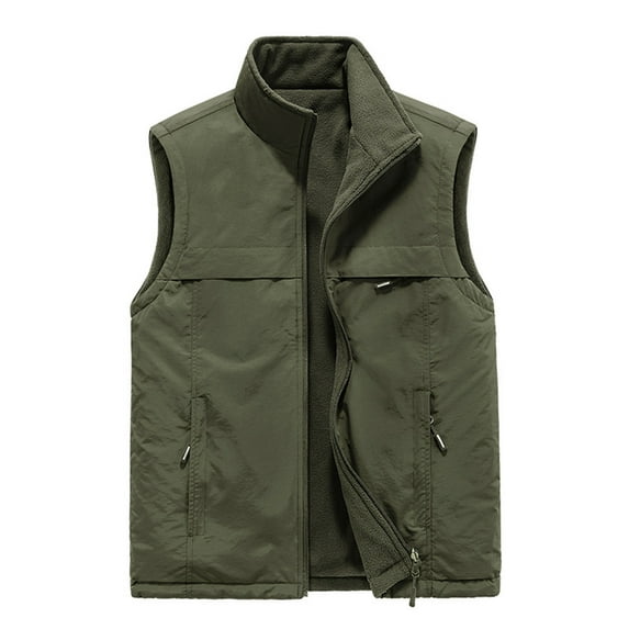 gbyLJF Mens Vest Outerwear Fall Outdoors Safari Cargo Vests Travel Photo Work Fishing Cargo Tool Vest Multi-pockets Outerwear