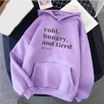 thumbnail image 1 of gbyLJF Oversized Graphic Print Hoodies for Women Lightweight Sweatshirt Trendy Fleece Pocket Pullover Tops A03_Purple XL, 1 of 3