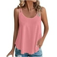 thumbnail image 1 of gbyLJF Oversized Tank Tops for Women Sleeveless T Shirts Summer Cotton Tops for Women Scoop Neck Tank Top, 1 of 6
