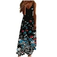 thumbnail image 1 of gbyLJF Plus Size Smocked Dress Linen Cutout Dress Tennis Dress Plus Size Ruffle Floral Dress A04_Blue L, 1 of 5