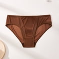 thumbnail image 1 of gbyLJF Plus Size Underwear for Women Mesh Seamless No Show Panties Ladies Solid Color Full Coverage Panty XL-4XL, 1 of 3