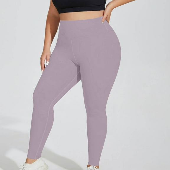 gbyLJF Plus Size Yoga Pants for Women Sports Fitness Running Long Pants Solid Color High Waisted Stretch Sweatpants
