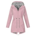 thumbnail image 1 of gbyLJF Raincoat for Women, Hiking Outdoor Windbreaker Zipper Hoodies Rain Jacket Waterproof Lightweight Rain Coat Hooded Coats, 1 of 4