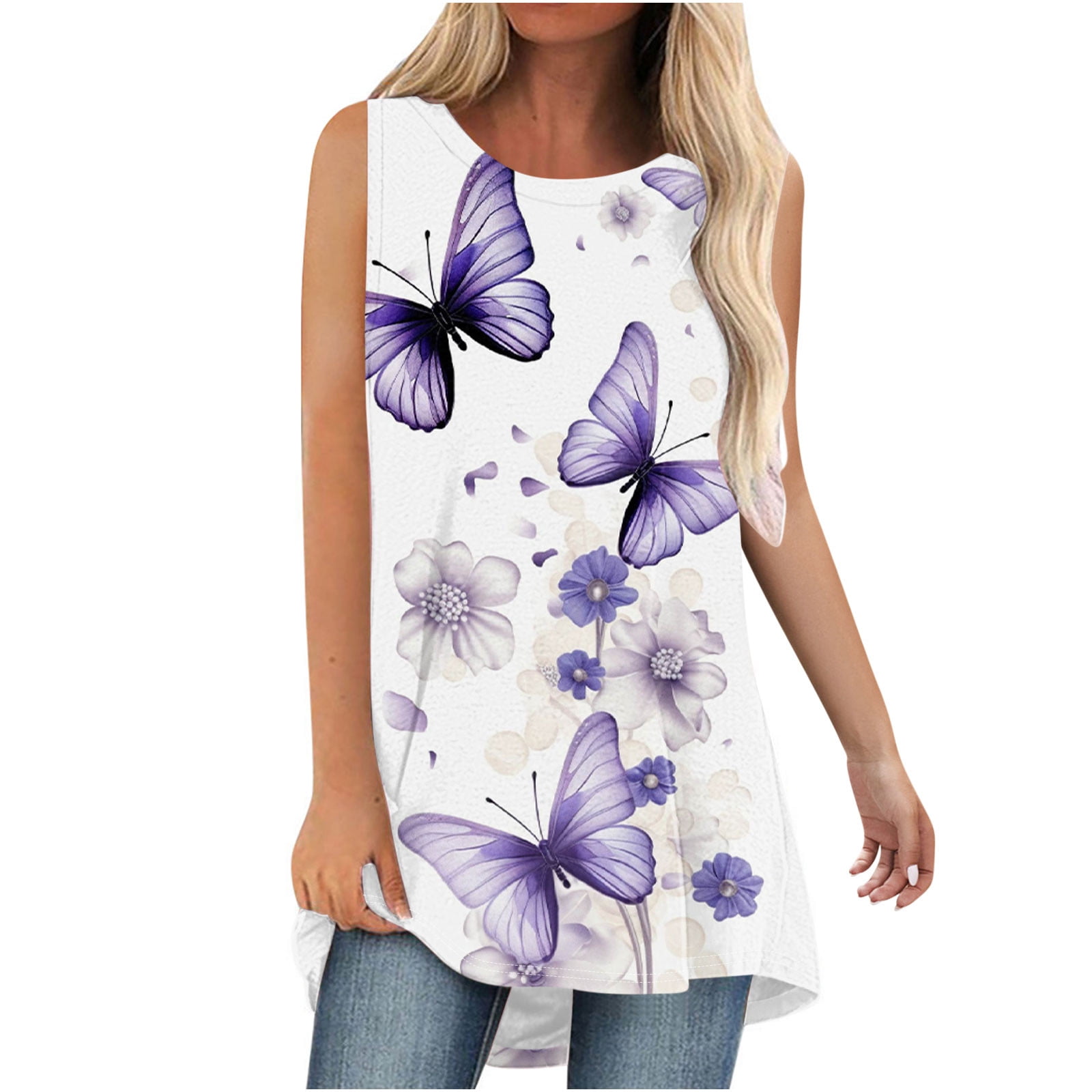 gbyLJF Sexy Tank Tops for Women Plus Size Flowy Tank Top Womens Cotton