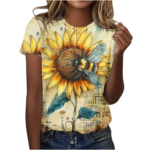 gbyLJF Sexy Tops for Women Date Night Shirts for Women Womens Summer Tops Cotton Plus Size Womens Tops Yellow S