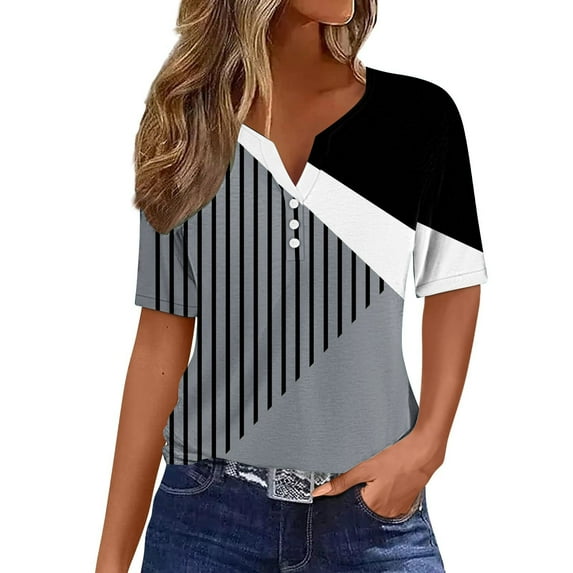 gbyLJF Short Sleeve Summer Shirts for Women Y2K Shirts Off Shoulder Tops for Women Crop Tops for Women Gray XXL