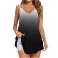 thumbnail image 1 of gbyLJF Silk Satin Tank Tops For Women Patchwork Y2K Cami Tank Tops For Women Loose Fit Going Out Tank Top, 1 of 4