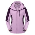 thumbnail image 1 of gbyLJF Ski Jackets Womens Waterproof Fleece Snow Coat Winter Warm 3 in 1 Snowboarding Jackets Windbreaker Raincoat Purple L, 1 of 3