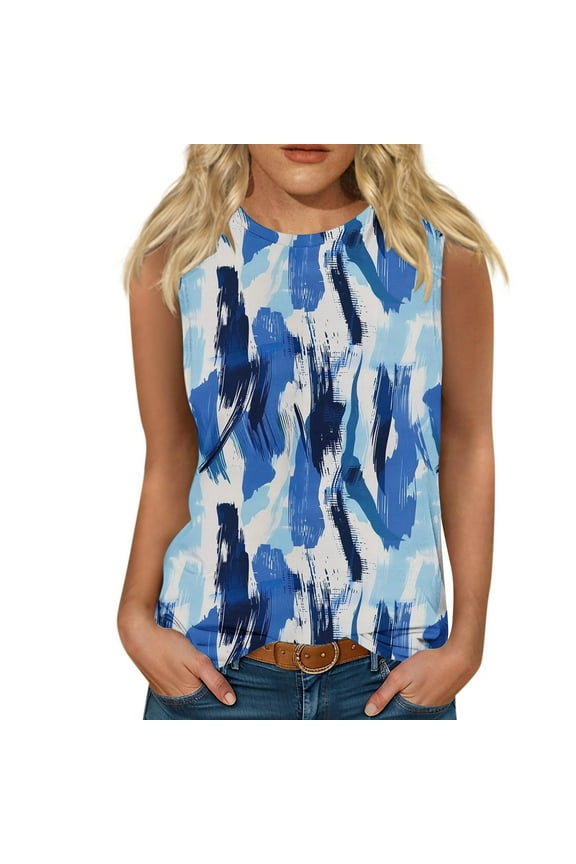 Sleeveless Blouse for Women Womens Basic Tank Top Women's Sleeveless Cotton Tops Women's Shell Tops