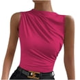 thumbnail image 1 of gbyLJF Sleeveless Top V Neck Top Baseball Tanks for Moms Loose Tank Top for Women Casual Summer Woman Top, 1 of 5