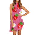 thumbnail image 1 of gbyLJF Stretch Dress for Women Plaid Summer Dress Cocktail Dress for Women Plus Causal Dress A05_Green L, 1 of 4