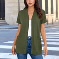thumbnail image 1 of gbyLJF Summer Cardigan for Women Short Sleeve Lightweight Cardigans Casual Open Front Cardigan with Pocket, 1 of 6