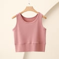 thumbnail image 1 of gbyLJF Summer Tank Tops for Women Solid Color Sleeveless Round Neck Short Tee Casual Basic Tank Tunic Blouse L-4XL, 1 of 5