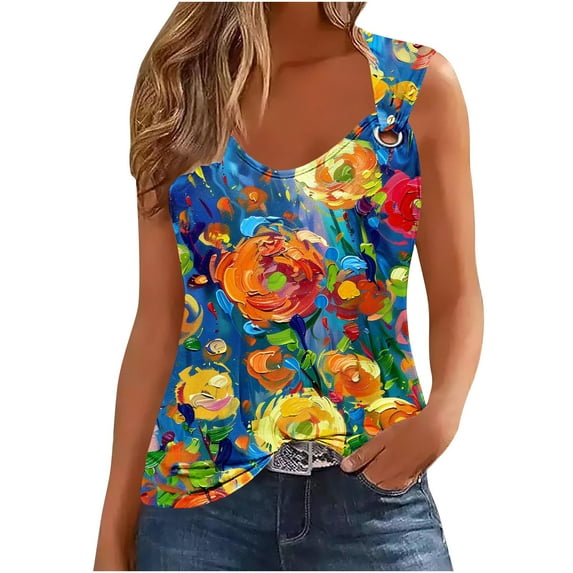 gbyLJF Tanks Tops Sleeveless Button Up Shirts for Women Womens Sleeveless Shirts Rayon Tank Tops for Women