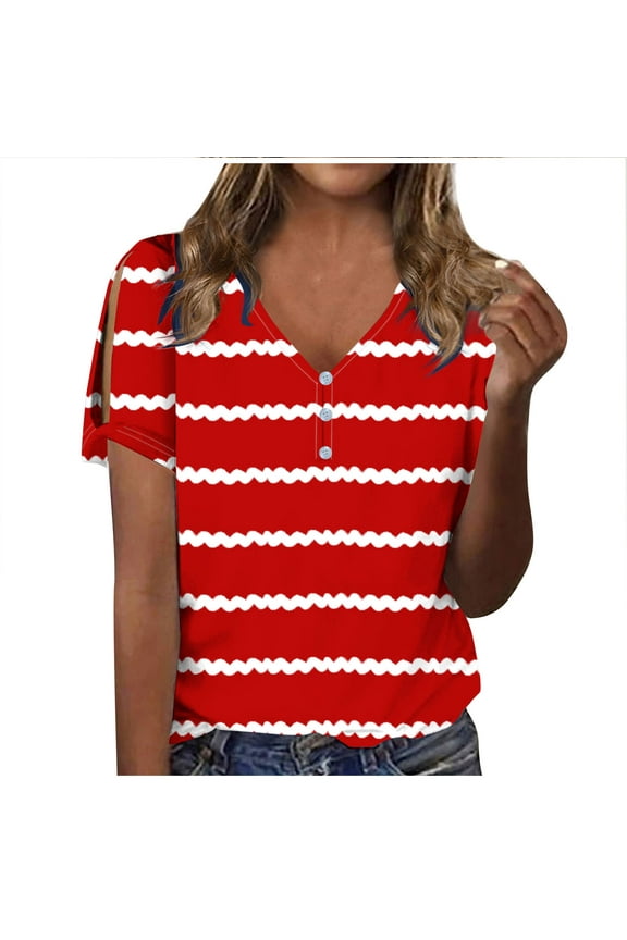 Twist Front Tops for Women Satin Tops for Women V Neck Tee Shirts Womenwomens Compression Top Red L