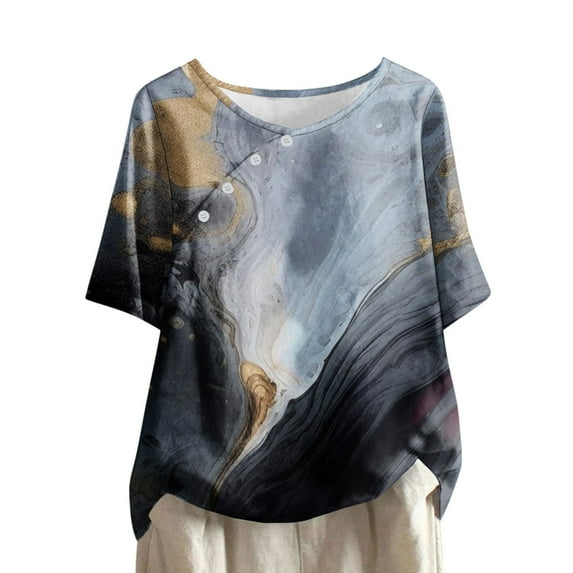 gbyLJF V Neck Shirt Tops for Women Silk Tops for Women 3/4 Sleeve T Shirts for Women Womens Sexy Tops Gray XL