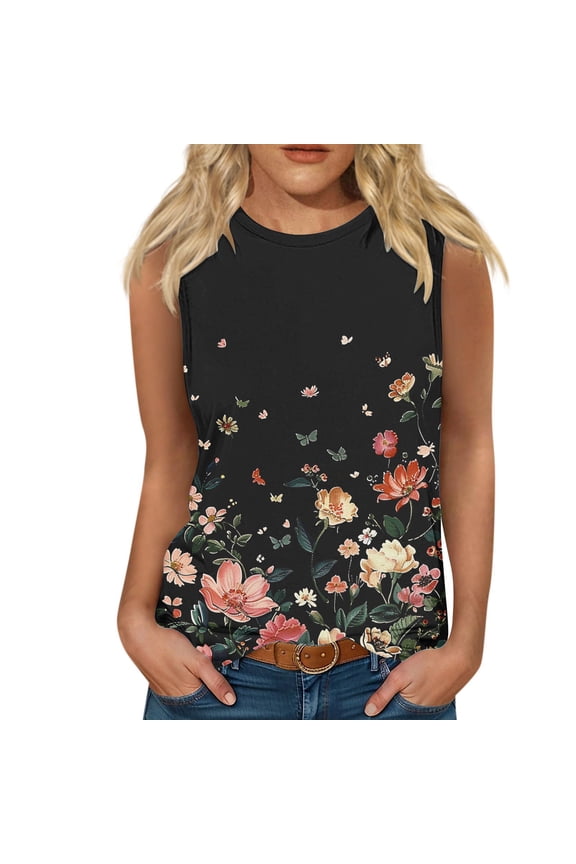 Women Sleeveless Shirts Loose Tank Tops for Women Square Neck Tank Top Trendy Summer Tops for Women