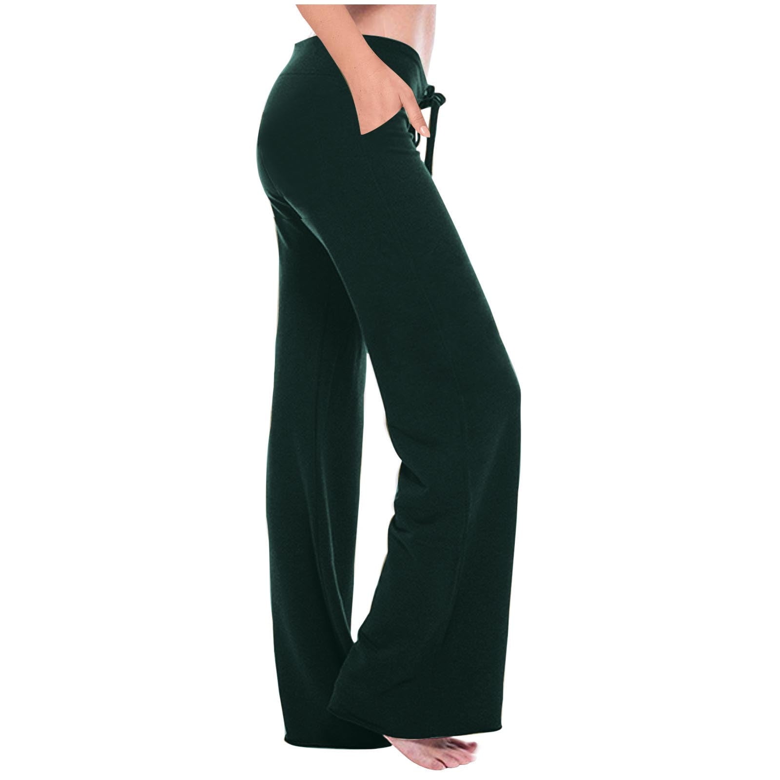 gbyLJF Women's Bootcut Yoga Pants High Waist Cargo Pants Plus Size ...