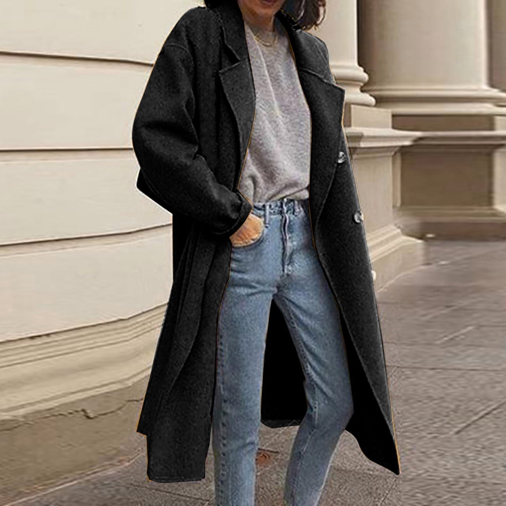 cotton plus size Oversized vintage casual loose midi winter autumn spring trench coat main image 0
