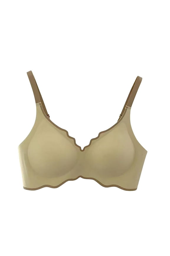 Women's Color-blocking Seamless Bras No Underwire Supportive Underwear Wire Free Petal Daily Bra