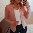 thumbnail image 1 of gbyLJF Women’s Cropped Formal Open Front Blazers Suit Long Sleeve Slim Blazers Jacket Cardigan Casual Business Work Blazers, 1 of 5