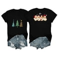 thumbnail image 1 of gbyLJF Women's Double Sided Christmas Shirt Tree Front Santa Back Print Short Sleeve Crewneck Casual Holiday Top, 1 of 4
