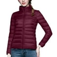 thumbnail image 1 of gbyLJF Women's Down Cotton-padded Jacket Lightweight Full Zpper Stand-up Collar Coat Warm Short Outerwear, 1 of 6