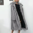 thumbnail image 1 of gbyLJF Women's Fuzzy Winter Coat Solid Color Faux Fur Fleece Open Front Long Cardigan Warm Outwear Jackets, 1 of 7
