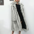 thumbnail image 1 of gbyLJF Women's Fuzzy Winter Coat Solid Color Faux Fur Fleece Open Front Long Cardigan Warm Outwear Jackets, 1 of 7