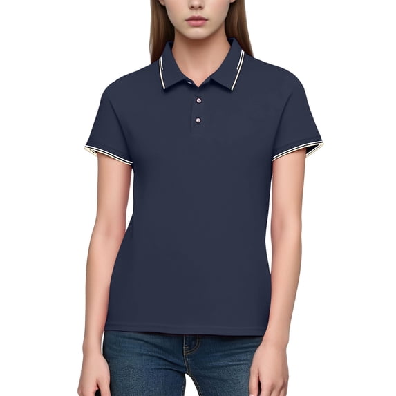 gbyLJF Women's Golf Tennis Shirts Short Sleeve Casual Athletic Collared Tops Button Up Pullover Shirt
