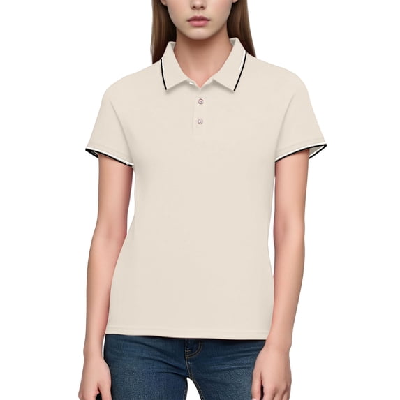 gbyLJF Women's Golf Tennis Shirts Short Sleeve Casual Athletic Collared Tops Button Up Pullover Shirt