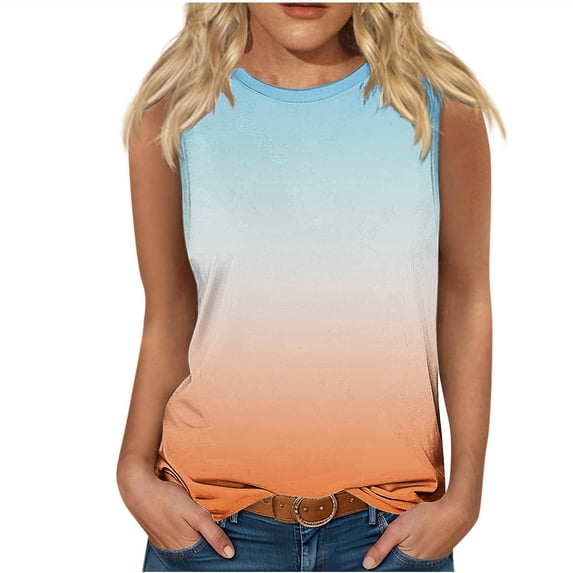 gbyLJF Women's Graphic Tank Tops Ribbed Cropped Tank Top Womens Sleeveless Tops Loose Fit Plunge Tank Top