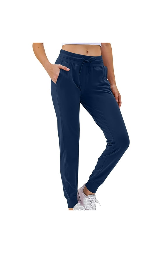 Women's Joggers Pants Outdoor Quick Dry Running Pants Stretch Tapered Athletic for Women Lounge, Workout Dark Blue XXL