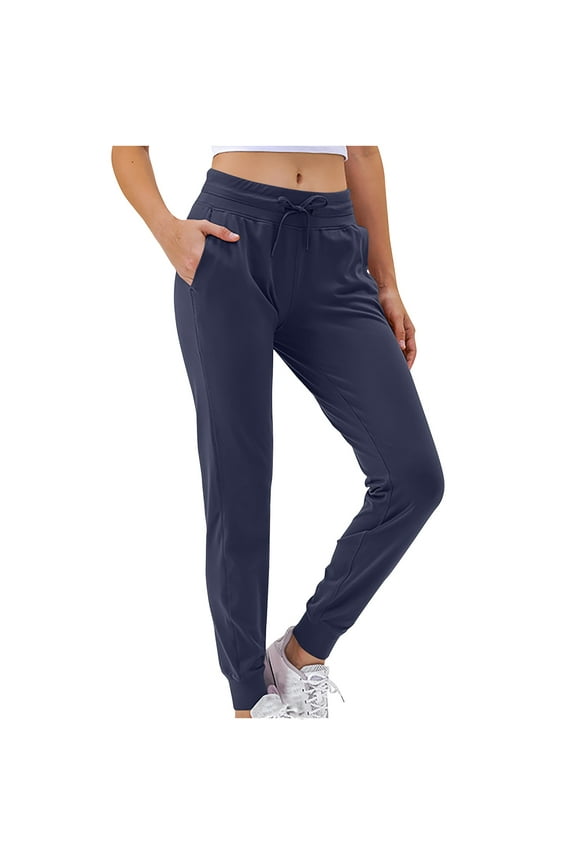 Women's Joggers Pants Outdoor Quick Dry Running Pants Stretch Tapered Athletic for Women Lounge, Workout Navy XXL