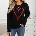 thumbnail image 1 of gbyLJF Women's Knitted Sweaters Long Sleeve Round Neck Casual Pullover Big Cute Heart Sweater Loose Fit Clothing, 1 of 8