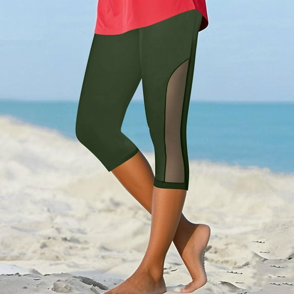 gbyLJF Women's Legging Shorts High Waist Summer Beach Shorts Solid Color Slim Fit Leggings Comfy Lightweight Yoga Shorts