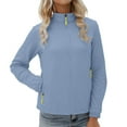 thumbnail image 1 of gbyLJF Women's Lightweight Windbreaker Long Sleeve Stand-up Collar Hiking Jacket Casual Solid Color Full Zip Coat with Zipper Pockets, 1 of 6