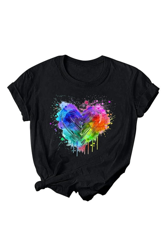 Women's Novelty T-Shirts Women Blouses for Work Casual Blouses for Women Running Tops for Women Black 3XL