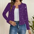 thumbnail image 1 of gbyLJF Women's Sequin Cardigan Casual Glitter Long Sleeve Open Front Blouse Coat Party Sparkly Solid Color Jackets, 1 of 9