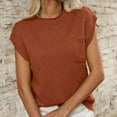 thumbnail image 1 of gbyLJF Women's Short Sleeve Sweaters Loose Round Neck Spring Summer Pullover Lightweight Casual Sweater Shirts, 1 of 9
