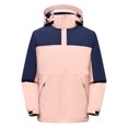 thumbnail image 1 of gbyLJF Women's Softshell Jacket With Removable Hood, Fleece Lined and Water Repellent Outdoor Hiking Coat A03_Pink L, 1 of 3