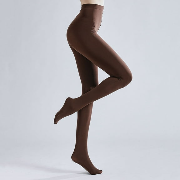 gbyLJF Women's Solid Color Tights Opaque Footed Pantyhose Tights High Waist Womens Tights